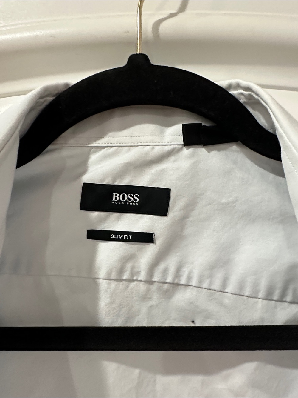 BOSS Men's White Button-Front Dress Shirt - Spread Collar ⚽️ - Picture 2 of 9